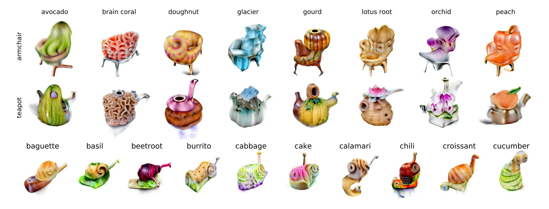 Google's "Dream Fields" AI generates 3D models from text