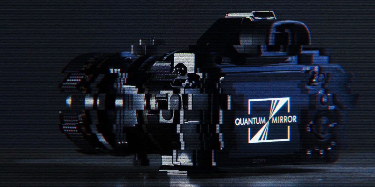 A camera with Quantum Mirror on the back