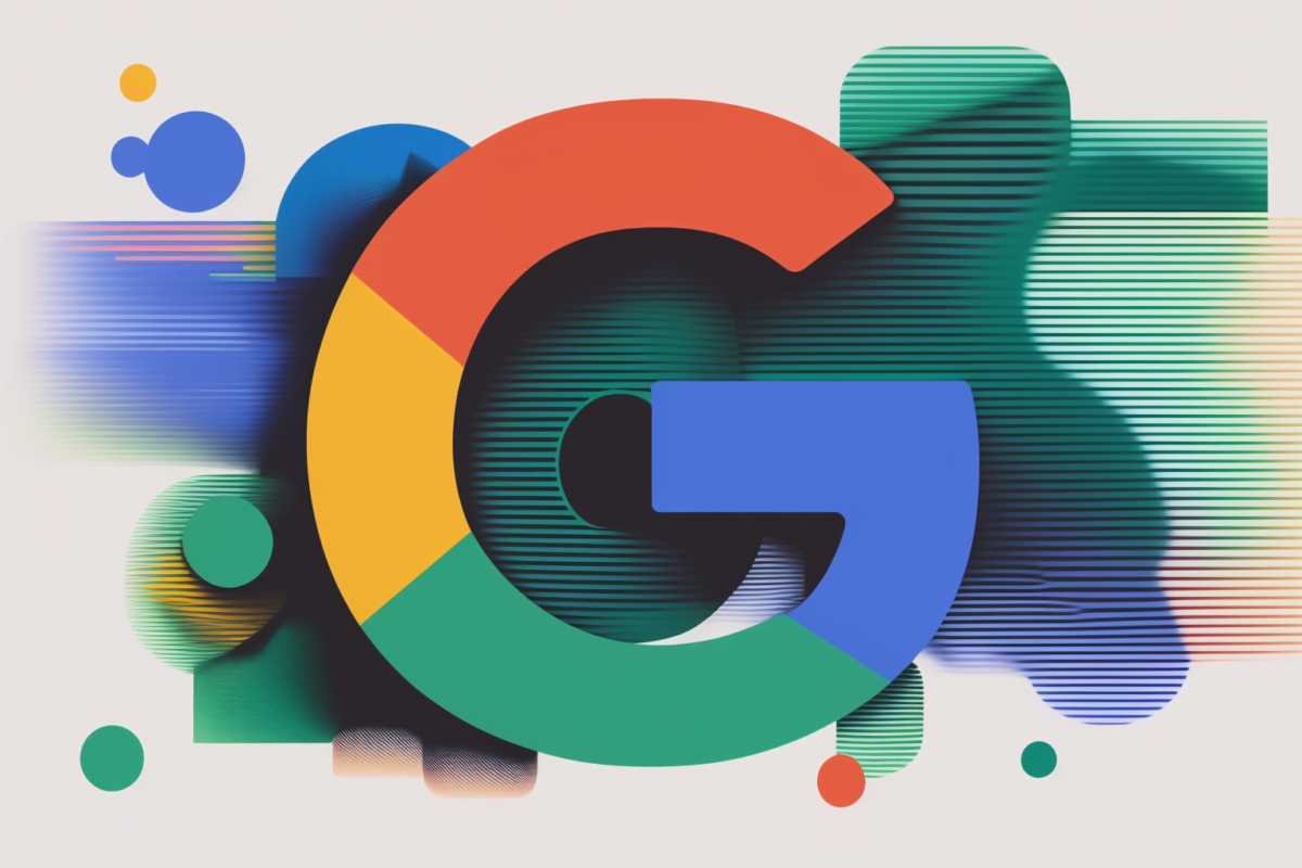 The Google Logo in an abstract, artistic form.