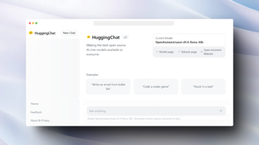 HuggingChat is an open-source alternative to ChatGPT