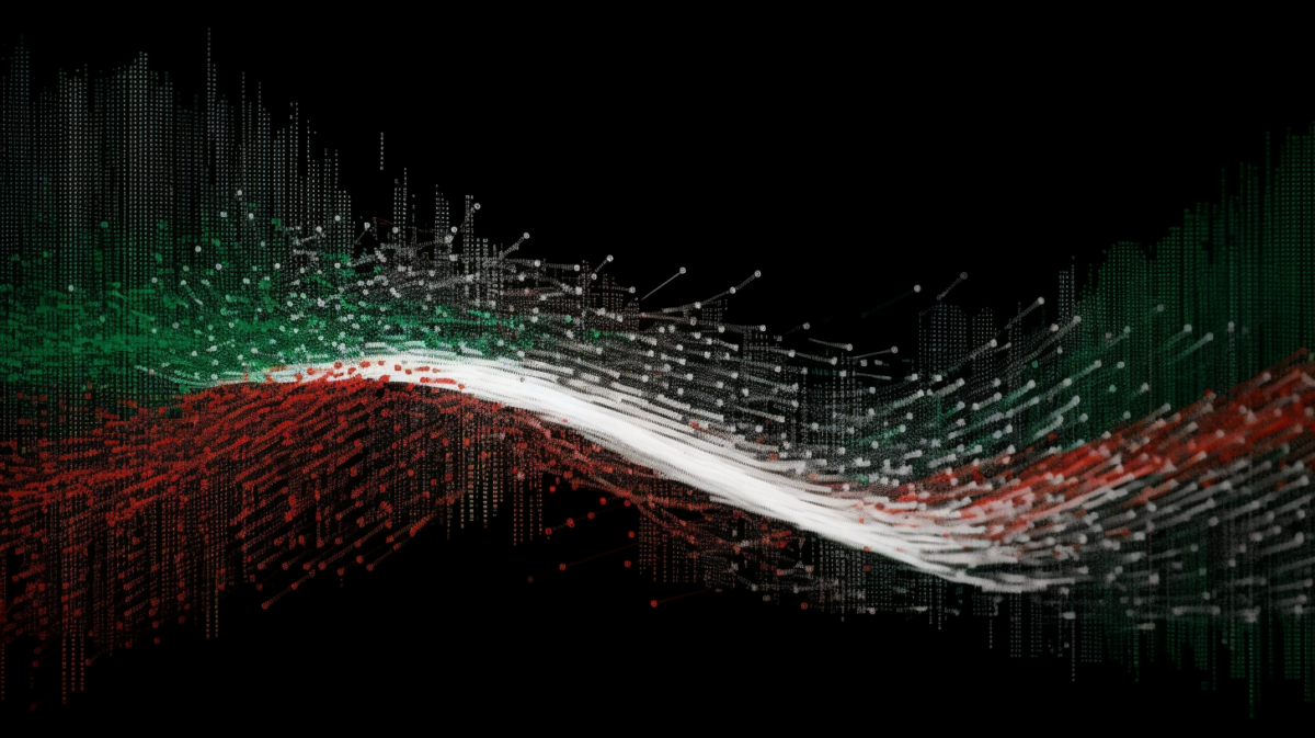 Italian flag in the data stream.
