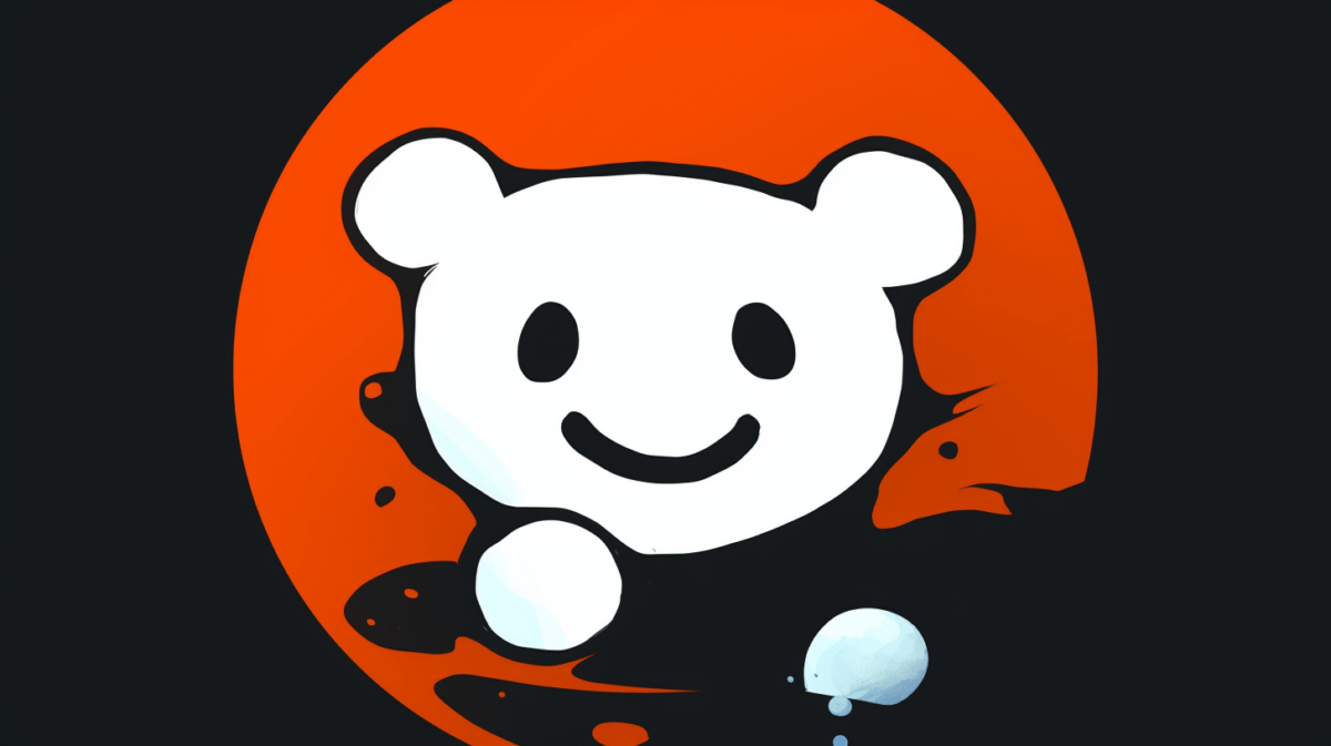 Illustration of the Reddit mascot, generated with Midjourney.