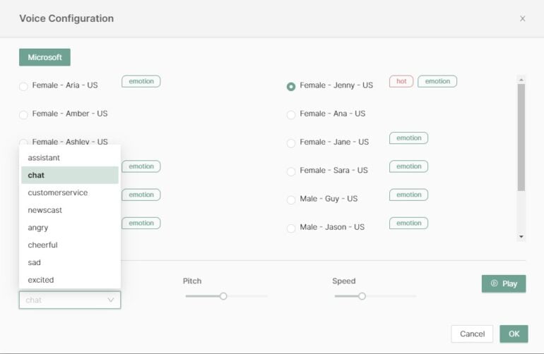 The MindOS voice configurator