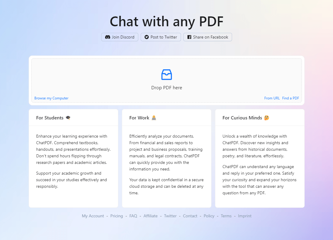 ChatPDF brings the power of ChatGPT to PDFs