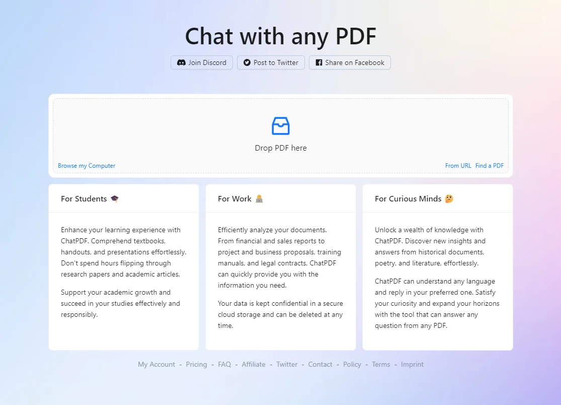 ChatPDF brings the power of ChatGPT to PDFs
