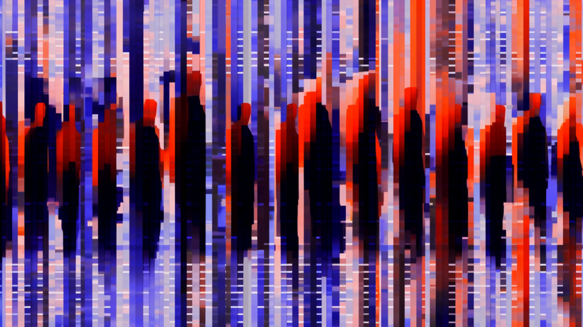 Abstract visualization of people in a data stream