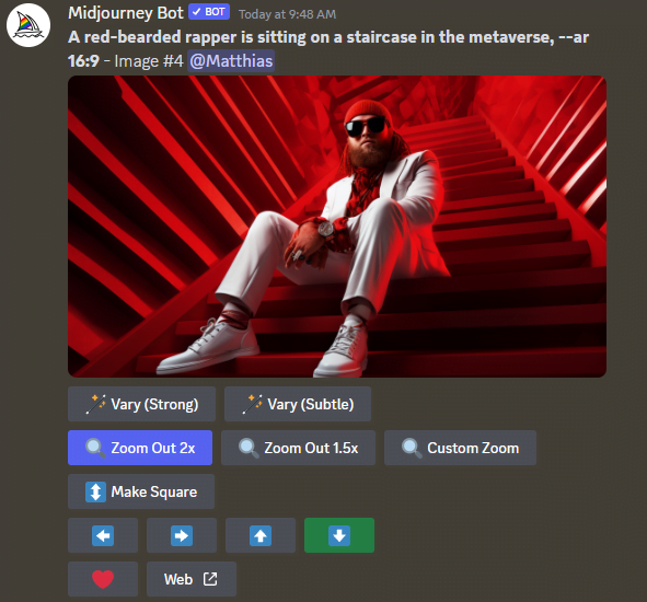 Midjourney Discord Interface