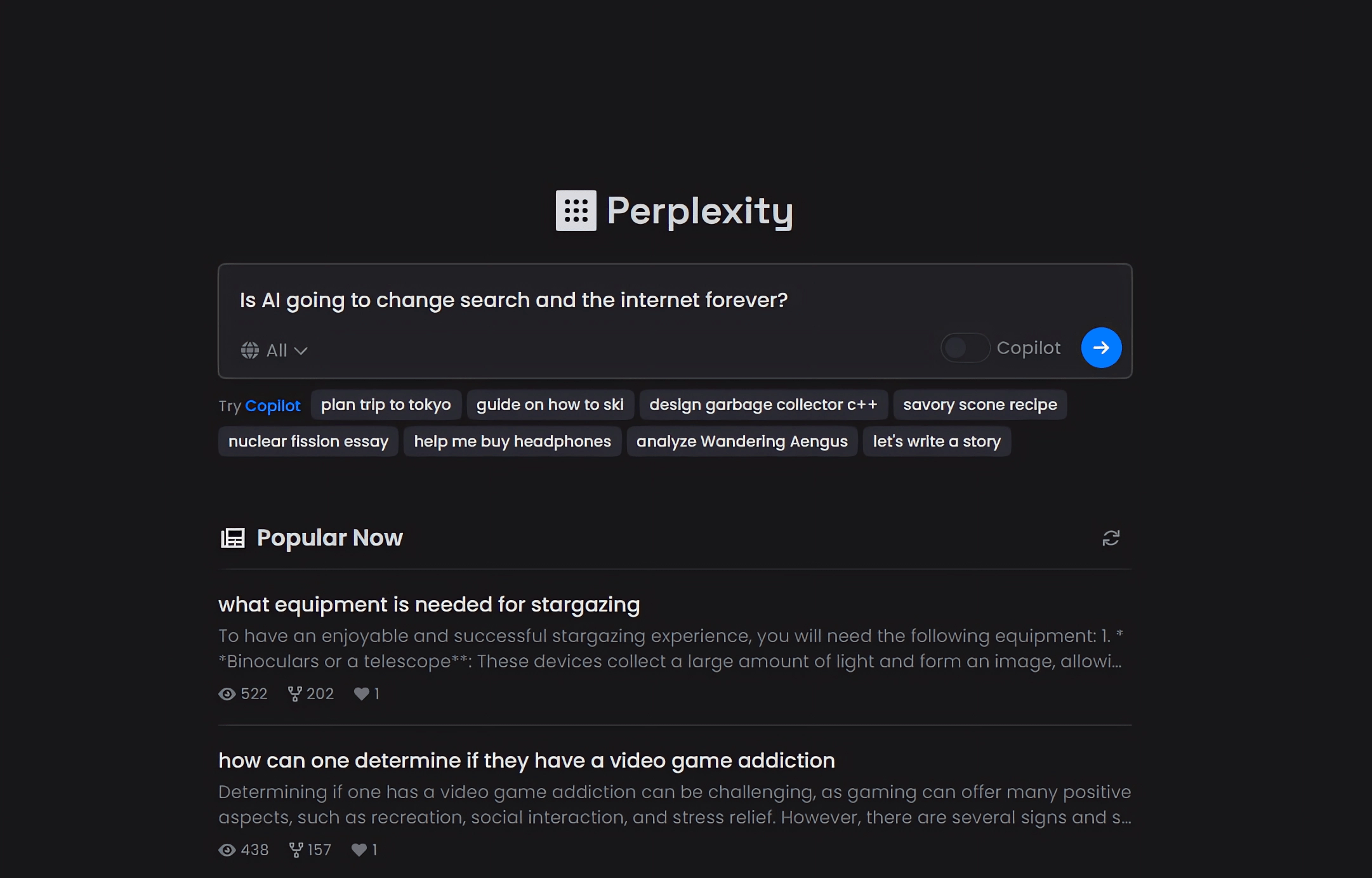 perplexity search engine free download