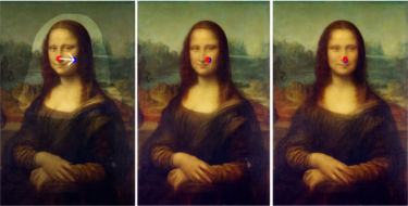 StableDrag's simple point-and-click image editing makes turning Mona Lisa's head easy