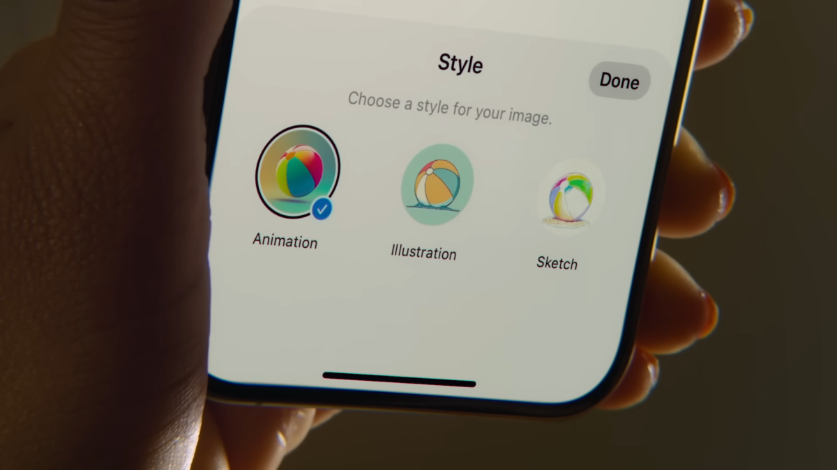 Screenshot of an iPhone with the options animation, illustration and sketch.
