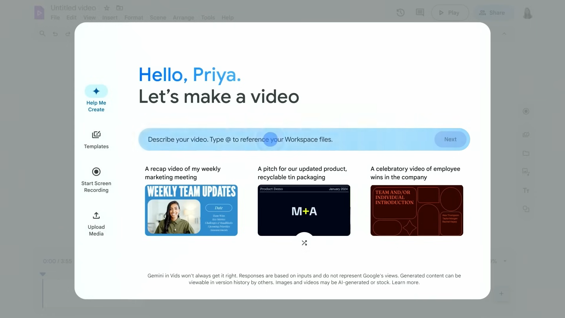 Google's new AI video app Vids helps users create multimedia presentations faster