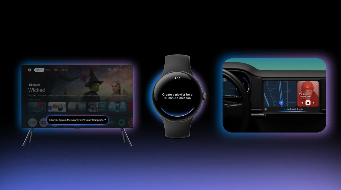 Google brings Gemini AI to smartwatches, cars, TVs, and XR headsets