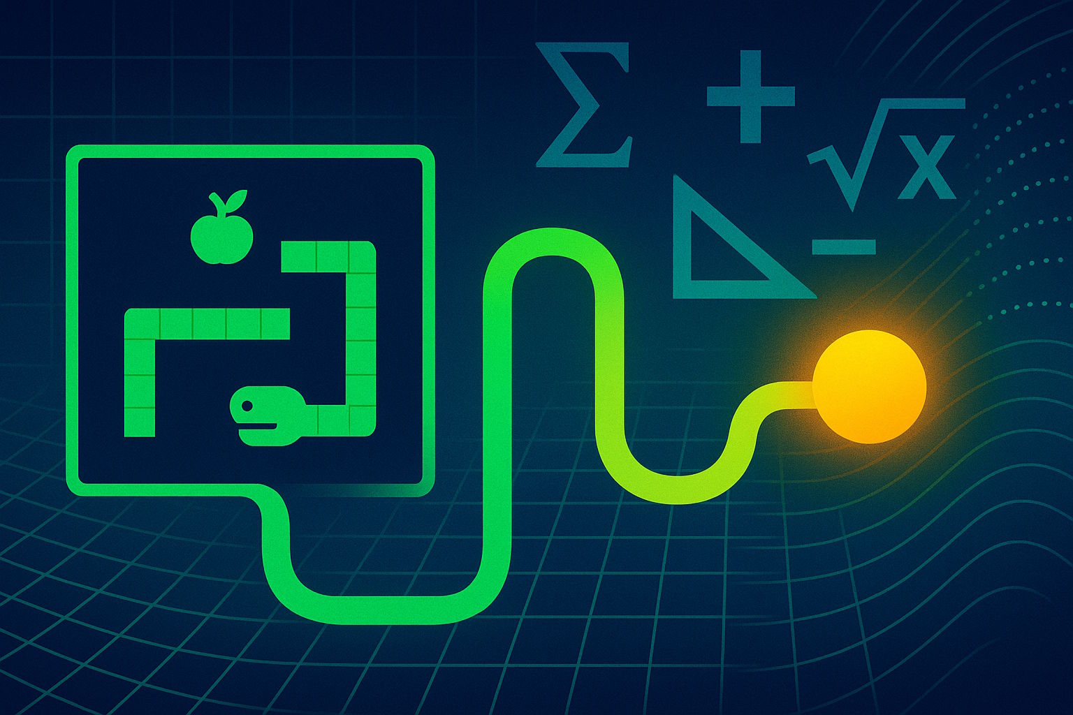 AI learns math reasoning by playing Snake and Tetris-like games rather than using math datasets