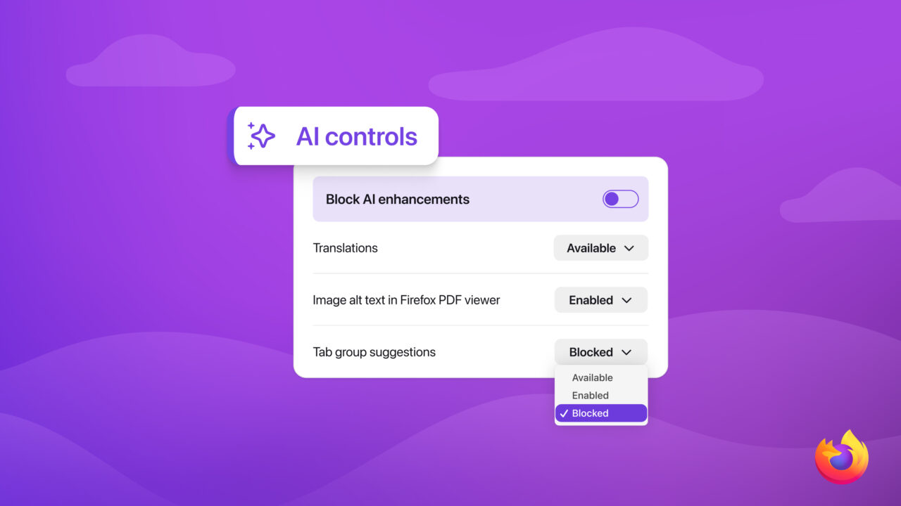 Firefox AI Controls Interface